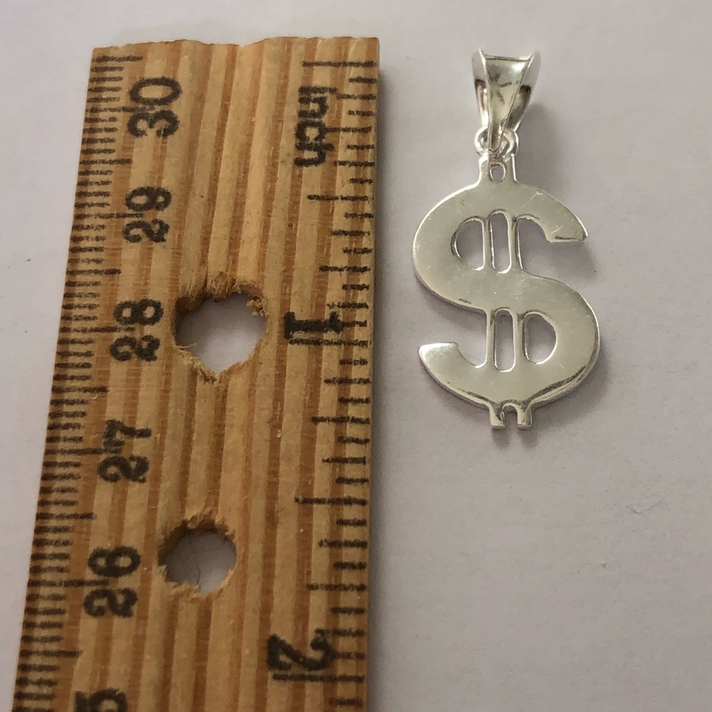 Unisex $ pendant 925 sterling silver - Picture 4 of 4